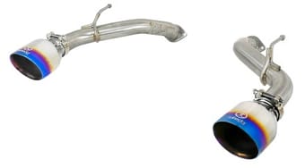 afe takeda 2.5in 304 ss axle-back exhaust w/ blue flame tips 16-18 infiniti q50 v6-3.0l (tt) 49-36130nm-l - image
