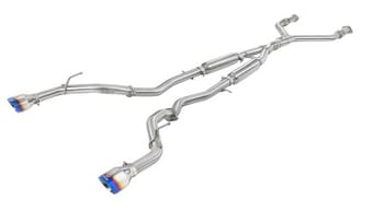 afe takeda 2.5in 304 ss cat-back exhaust system w/ blue flame tips 16-18 infiniti q50 v6-3.0l (tt) 49-36132nm-l - image