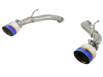 afe power takeda 2.5in 304 ss axle-back exhaust w/ blue flame tips 17+ infiniti q60 v6-3.0l (tt) 49-36133nm-l - image