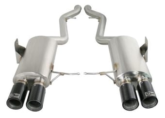 afe machforce xp exhaust cat-back 2.5in dia carbon fiber tips ss-304 08-13 bmw m3 (e90) v8 4.0l 49-36311-c - image