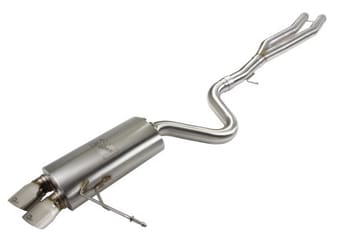 afe machforce exhaust cat-back ss-304 w/ polished tips 07-13 bmw 328i (e92/93) l6 3.0l non-turbo 49-36313 - image