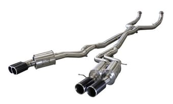 afe machforce xp exhaust 304ss cat-back w/ carbon fiber tips 12-13 bmw m5 (f10) v8 4.4l (tt) 49-36317-c - image