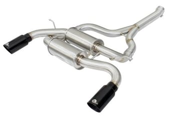 afe machforce xp ss-304 black tip 2.5in dia axle back exhaust 12-15 bmw 335i (f30) 3.0l (t) 49-36325-b - image