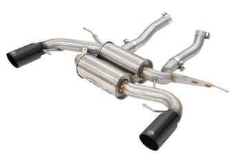 afe machforce xp 2.5in axle back stainless exhaust w/ black tips 07-13 bmw 335i 3.0l l6 (e90/92) n55 49-36327-b - image