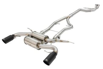 afe machforce xp ss-304 black tip 3.0in-2.5in dia cat back exhaust 11-13 bmw 335i (e90/e92) 3.0l 49-36328-b - image