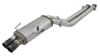 afe machforce xp exhausts 2.5in ss cat-back w/ black tips 96-99 bmw m3 l6 3.2l 49-36332-b - image