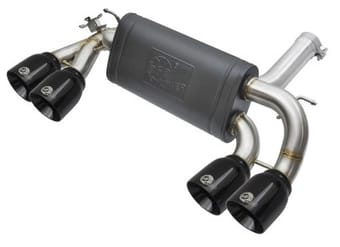 afe machforce xp 3in - 2 1/2in axle back 304ss exhaust w/ black tips 16-17 bmw m2 (f87) 49-36333-b - image