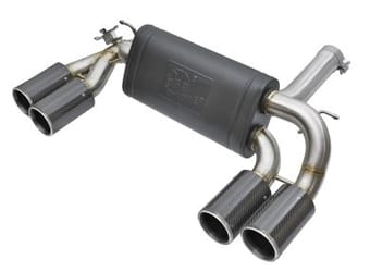afe machforce xp 3in - 2 1/2in axle back 304ss exhaust w/ carbon fiber tips 16-17 bmw m2 (f87) 49-36333-c - image
