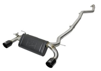 afe machforce xp exhausts cat-back ss 16-17 bmw 340i/ix 440i/ix (f3x) l6-3.0l (b58) w/black tips 49-36334-b - image