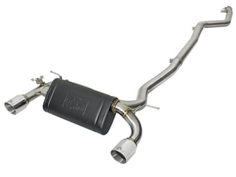 afe power mach force-xp 16-19 bmw 340i/340ix/ 17-20 440i/440ix 3.0l 304 ss cat-back exhaust system 49-36334-p - image