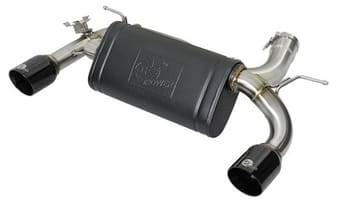 afe machforce xp 16-17 bmw 340i/ix 440i/ix l6-3.0l (t) ss axle-back exhaust w/black tip 49-36335-b - image