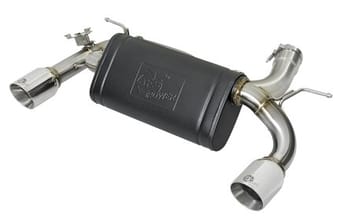 afe machforce xp exhausts axle-back 12-15 bmw 335i 3.0t (ss w/polished tips) 49-36336-p - image