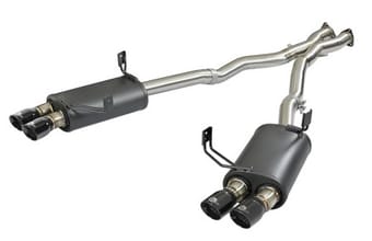 afe mach force-xp 2-1/2in 304 ss cat-back exhaust w/ black tips 05-08 bmw z4 m coupe (e86) l6 3.2l 49-36339-b - image