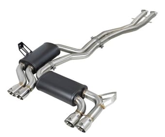 afe mach force-xp 2.5in 304 ss cat-back exhaust w/ polished tips 01-06 bmw m3 49-36344-p - image