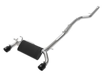 afe mach forcexp 3in to 2.5in 304ss cat-back exhaust system w/ black tips 14-16 bmw m235i (f22/23) 49-36347-b - image