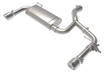 afe 15-21 bmw x1 f48 l4 2.0l (t) mach force-xp 3 to 2-1/2 in ss axle-back exhaust w/polished tip 49-36349-p - image