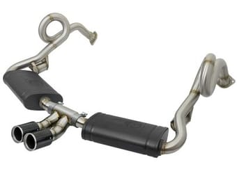 afe machforce-xp 2in 304 ss cat-back exhaust w/carbon fiber tips 13-16 porsche boxster 2.7l/3.4l 49-36415-c - image