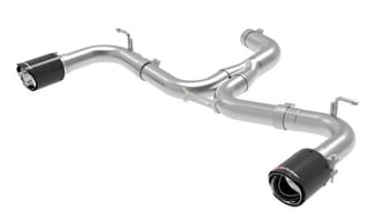 afe 18-20 vw gti (mk7.5) 2.0l mach force-xp 3in to 2.5in 304 ss axle-back exhaust system- carb. tips 49-36421-c - image