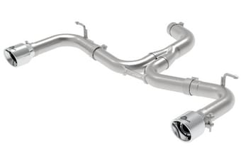 afe 18-20 vw gti (mk7.5) 2.0l mach force-xp 3in to 2.5in 304 ss axle-back exhaust system- pol. tips 49-36421-p - image