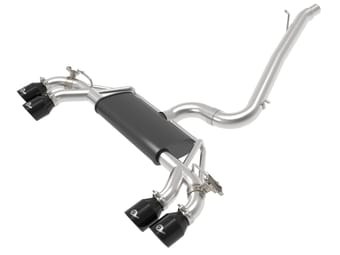 afe power mach force-xp 15-19 volkswagen golf r l4-2.0l(t) 304 ss cat-back exhaust system - black 49-36430-b - image