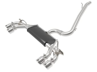 afe power mach force-xp 15-19 volkswagen golf r l4-2.0l(t) 304 ss cat-back exhaust system - polished 49-36430-p - image