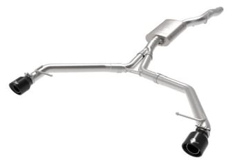 afe mach force-xp 13-16 audi allroad l4 ss axle-back exhaust w/ black tips 49-36437-b - image