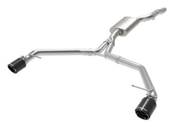 afe mach force-xp 13-16 audi allroad l4 ss axle-back exhaust w/ carbon tips 49-36437-c - image