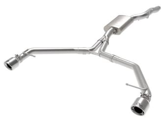 afe mach force-xp 13-16 audi allroad l4 ss axle-back exhaust w/ polished tips 49-36437-p - image