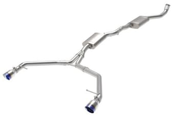 afe mach force-xp 13-16 audi allroad l4 ss cat-back exhaust w/ blue flame tips 49-36438-l - image