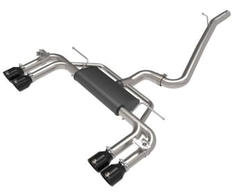 afe machforce xp 3in-2.5in 304ss exhaust cat-back 15-20 audi s3 l4-2.0l (t) - black tips 49-36442-b - image