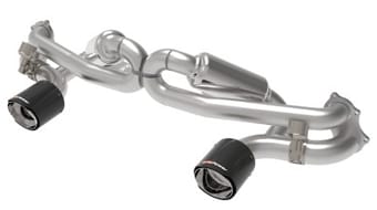 afe machforce xp 2.25in-2.5in 304ss exhaust cat-back 20-22 porsche cayman gt4 (718) - carbon tips 49-36443-c - image