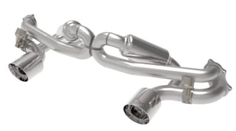 afe machforce xp 2.25in-2.5in 304ss exhaust cat-back 20-22 porsche cayman gt4 (718) - polished tips 49-36443-p - image