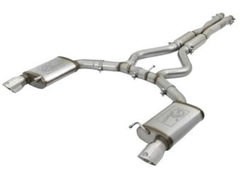 afe 20-22 audi rs6 avant v8 4l(tt) mach force-xp 3in to 2.5in 304 ss cat-back exhaust w/polished tip 49-36448-p - image