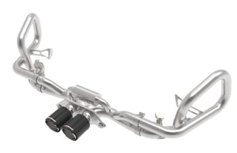 afe 14-16 porsche 911 gt3 991.1 h6 3.8l mach force-xp 304 ss cat-back exhaust system w/ carbon tips 49-36450-c - image