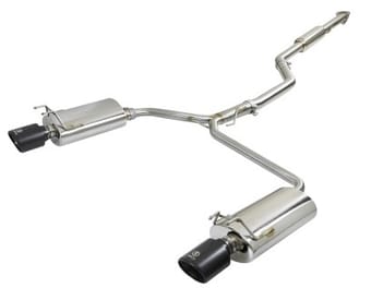 afe takeda exhaust 304ss dual cat-back w/ black tips 13-17 honda accord lx/ex/ex-l sedan l4 2.4l 49-36605-b - image