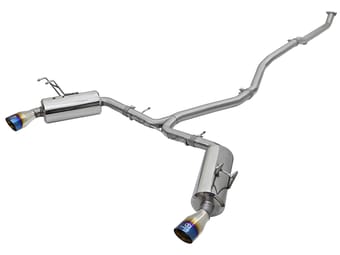 afe power takeda 16-21 honda civic i4-1.5l (t) 2.5-2.25in 304 ss cb dual-exit exhaust blue tips 49-36615-l - image