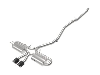 afe power takeda 3in 304 ss cat-back exh w/center carbon fiber tips 17-20 honda civic si l4-1.5l (t) 49-36618-1c - image