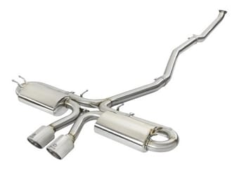 afe takeda 3in 304 ss cat-back exhaust system w/ polished tips 2017 honda civic si i4 1.5l (t) 49-36618-p - image