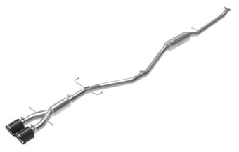 afe takeda 2.5in 304ss cat-back exhaust system w/ carbon tips 17-20 honda civic si sedan i4 1.5l 49-36619-c - image