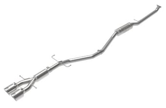 afe takeda 2.5in 304ss cat-back exhaust system w/ polished tips 17-20 honda civic si sedan i4 1.5l 49-36619-p - image