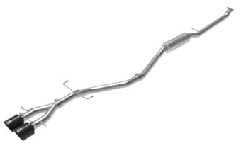 afe takeda 2.5in 304ss cat-back exhaust system 17-20 honda civic si coupe l4-1.5l (t) - black tip 49-36620-b - image