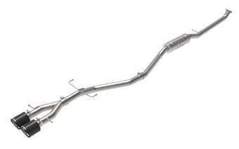 afe takeda 2.5in 304ss cat-back exhaust system 17-20 honda civic si coupe l4-1.5l (t) 49-36620-c - image