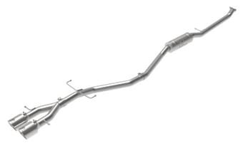 afe takeda 2.5in 304ss cat-back exhaust system 17-20 honda civic si coupe l4-1.5l (t) - polished tip 49-36620-p - image