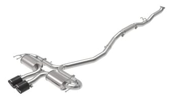 afe takeda 3in 304 ss cat-back exhaust system w/cf tips 17-20 honda civic sport l4-1.5l (t) 49-36624-c - image