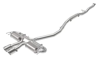 afe takeda 3in 304 ss cat-back exhaust system w/polished tips 17-21 honda civic sport l4-1.5l (t) 49-36624-p - image