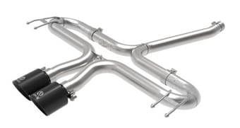 afe takeda 2-1/2in 304 ss axle-back exhaust w/black tips 17-20 honda civic sport l4-1.5l (t) 49-36625-b - image