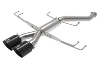 afe takeda 2.5in 304ss axle-back exhaust system 17-19 honda civic type r l4-2.0l (t) - black tip 49-36626-b - image