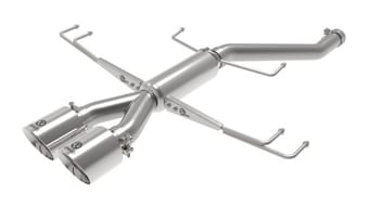 afe takeda 2.5in 304ss axle-back exhaust system 17-19 honda civic type r l4-2.0l (t) - polished tip 49-36626-p - image