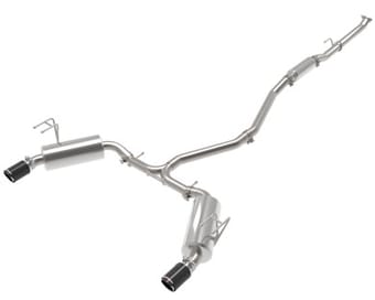 afe takeda 2.5in 304 ss cat-back exhaust system w/cf tips 2022+ honda civic l4-1.5l (t) 49-36628-c - image