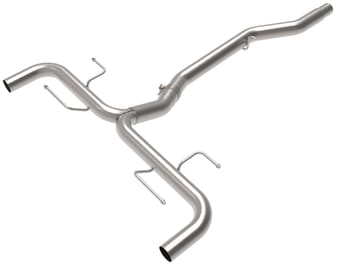 afe 17-21 alfa romeo giulia l4-2.0l (t) mach force-xp 2in to 2-1/2in 304ss axle-back exhaust 49-36902 - image